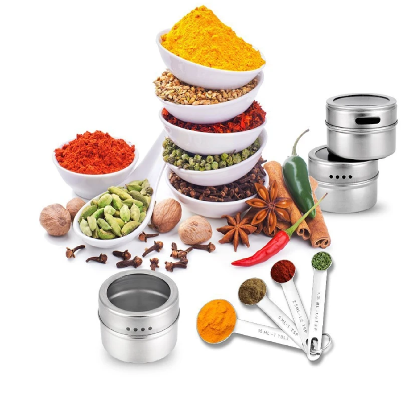 MagneSpice Magnetic Spice Jar Set